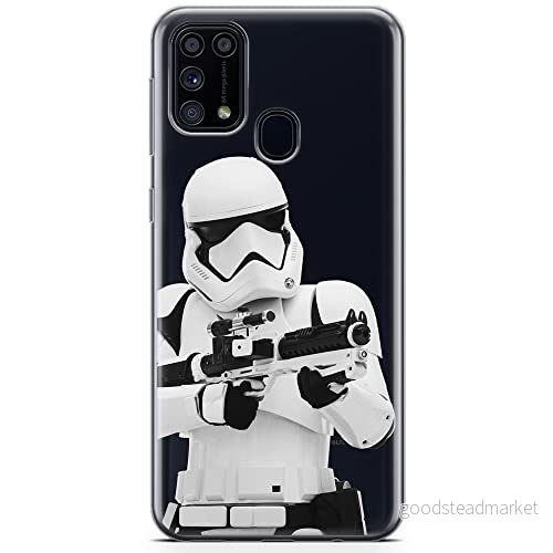 ERT GROUP mobiltelefonfodral för Samsung M31 originalt och officiellt licensierat Star Wars mönster Stormtrooper 007 optimalt anpassad till formen på mobiltelefonen, gedeeltelijk transparant 5904805482748