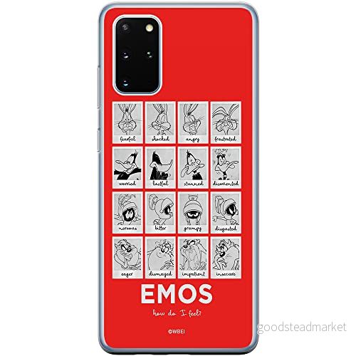 ERT GROUP mobiltelefonfodral för Samsung S20 PLUS / S11 originalt och officiellt licensierat Looney Tunes mönster 008 Vit anpassad till formen på mobiltelefonen, fodral tillverkad av TPU plast 5903537537023