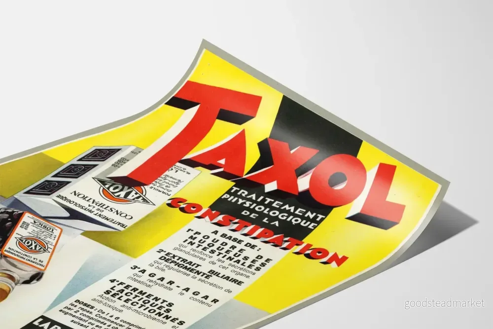 Vintage reklamposter för Taxol-behandling mot förstoppning - Bild 3