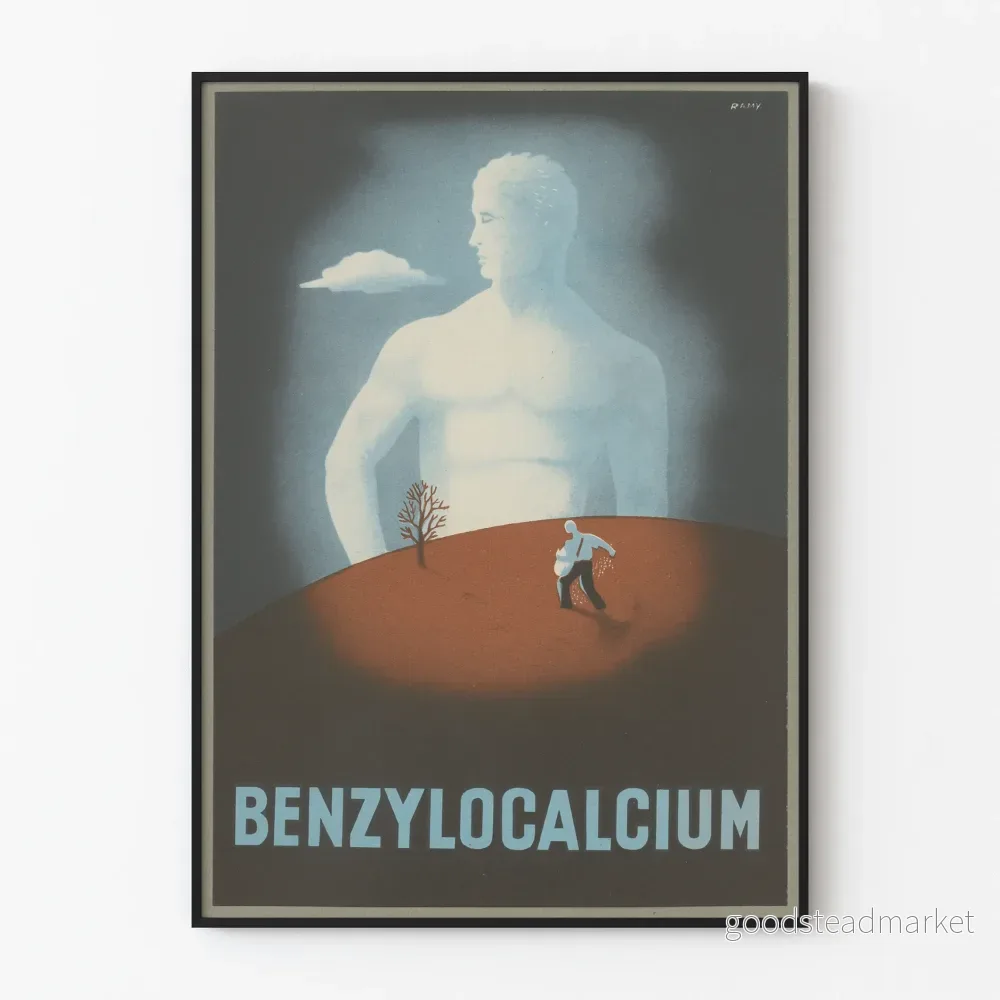 Vintage reklamposter för Benzylocalcium av Ramy