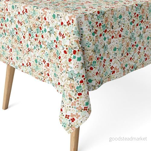 ECOMMERC3 fläckbeständig bordsduk för rektangulärt bord storlek 250 x 140 cm extra mjuk och vattentät färg röd 8435767368490