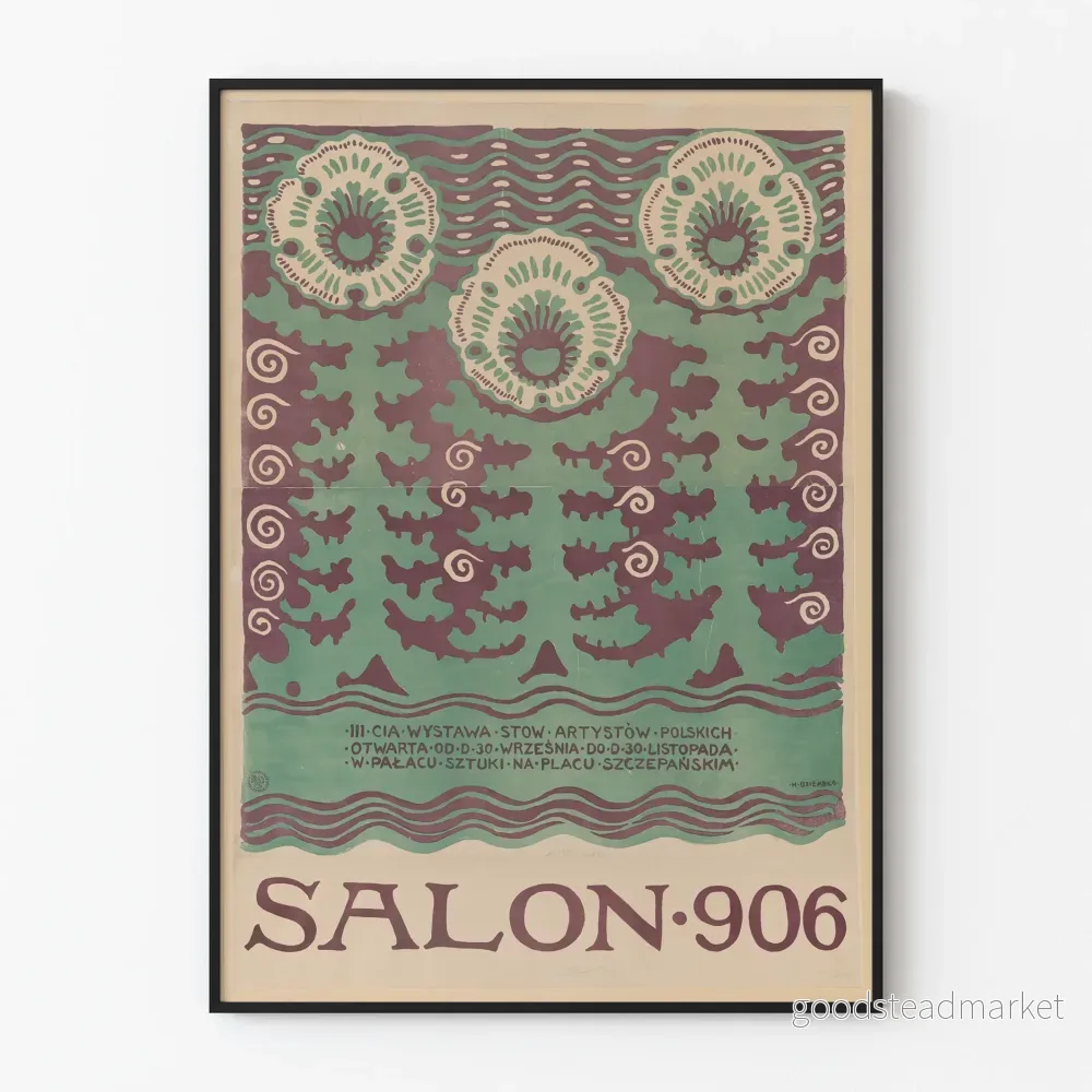 Väggdekorationsposter Vardagsrum 906 - Vintage polsk konst