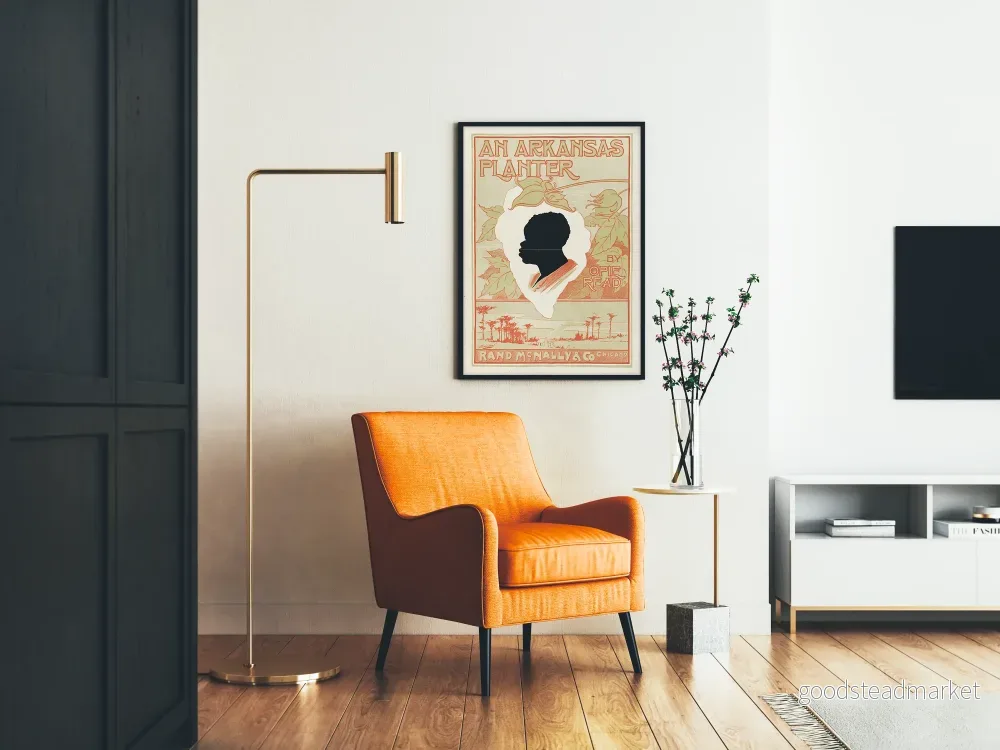 Vintageposter med svart silhuett av An Arkansas Planter - Bild 2