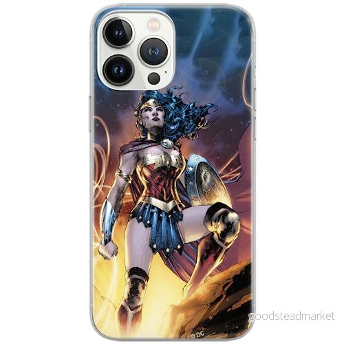 ERT GROUP mobiltelefonfodral för Iphone 13 PRO MAX originalt och officiellt licensierat DC mönster Wonder Woman 001 Vit optimalt anpassad, fodral tillverkad av TPU plast 5903932926644