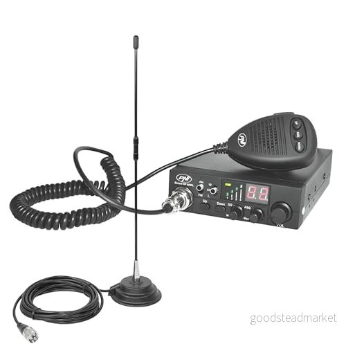 CB radioutrustning KIT PNI ESCORT HP 8000L ASQ + antenn Extra 40 SWR 1.0, 44 cm höjd, 4 m RG58 kabel och magnetisk hållare ingår 5949066508875