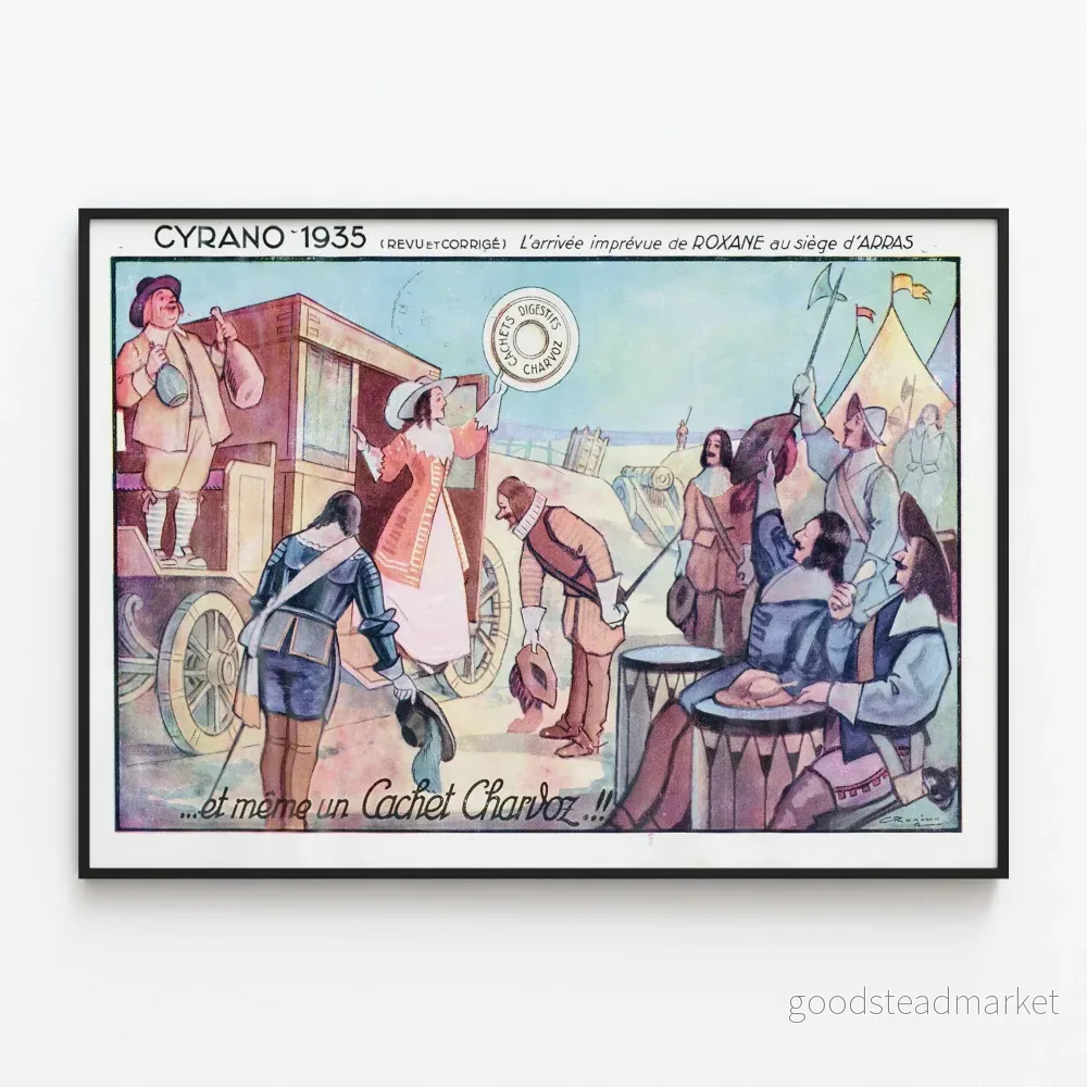 Vintageposter Cyrano 1935 - Retro väggdekoration för klassisk teater