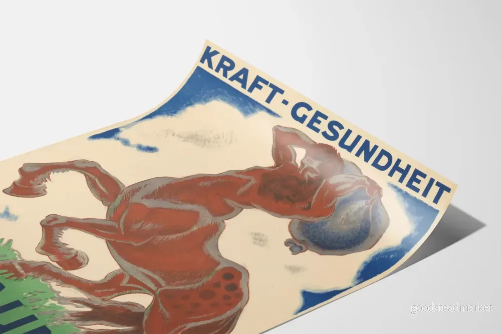 Vintageposter Kentaur Hälsa och Kraft - Vintage Väggdekoration - Bild 3