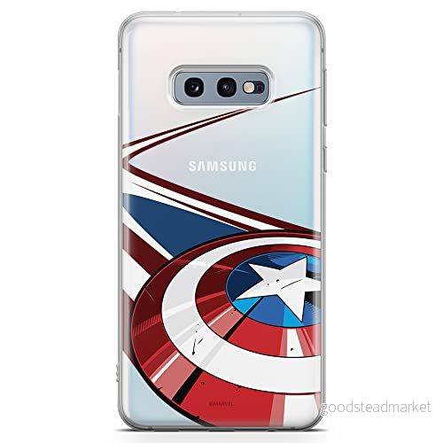 ERT GROUP mobiltelefonfodral för Samsung S10e originalt och officiellt licensierat Marvel mönster Captain America 008 optimalt anpassad till formen på mobiltelefonen, gedeeltelijk transparant 5902980111545