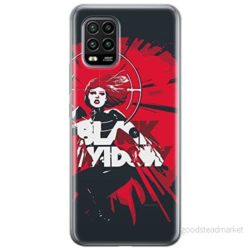 ERT GROUP mobiltelefonfodral för Xiaomi MI 10 LITE originalt och officiellt licensierat Marvel mönster Black Widow 005 optimalt anpassad till formen på mobiltelefonen, fodral tillverkad av TPU plast 5903537163864
