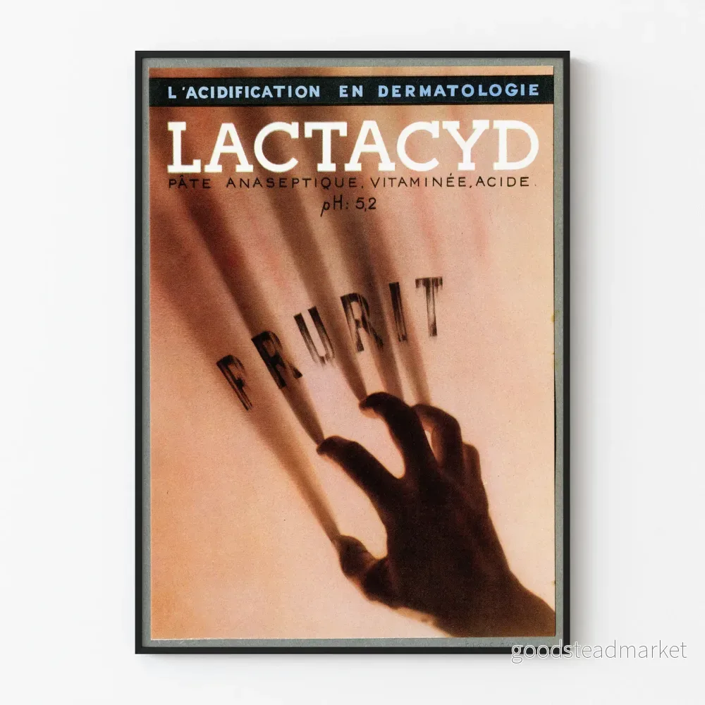 Vintage reklamposter för Lactacyd dermatologi