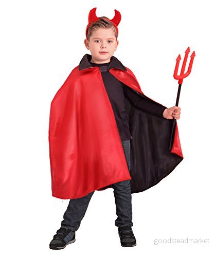 Disguise kit boy Little Devil/Vampire with reversible cape and accessories (Size 5-10 years) 8026196192901