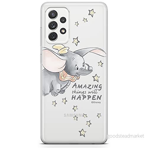 ERT GROUP mobiltelefonfodral för Samsung A73 5G originalt och officiellt licensierat Disney mönster Dumbo 010 optimalt anpassad till formen på mobiltelefonen, gedeeltelijk transparant 5904805520556
