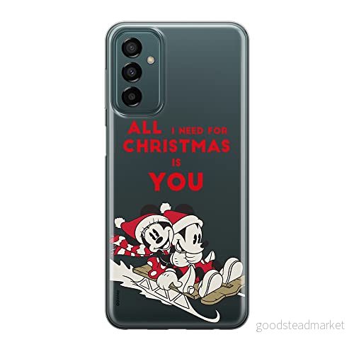 ERT GROUP mobiltelefonfodral för Samsung M13 4G/M23 5G/F23 originalt och officiellt licensierat Disney mönster Mickey & Minnie 015 anpassad till formen på mobiltelefonen, gedeeltelijk transparant 5905511375751