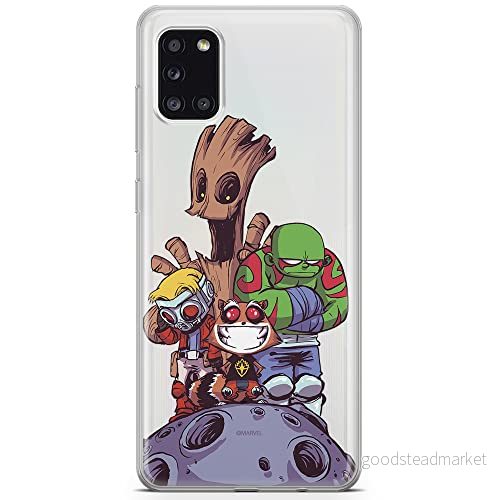 ERT GROUP mobiltelefonfodral för Samsung A31 originalt och officiellt licensierat Marvel mönster Guardians of the Galaxy 017 optimalt anpassad till formen på mobiltelefonen, gedeeltelijk transparant 5903040220061