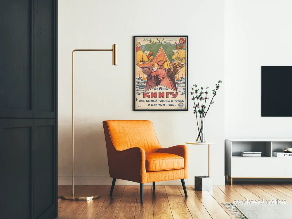 Vintage Rysk Poster för Boksäkerhet och Aktivistläsning - Bild 2