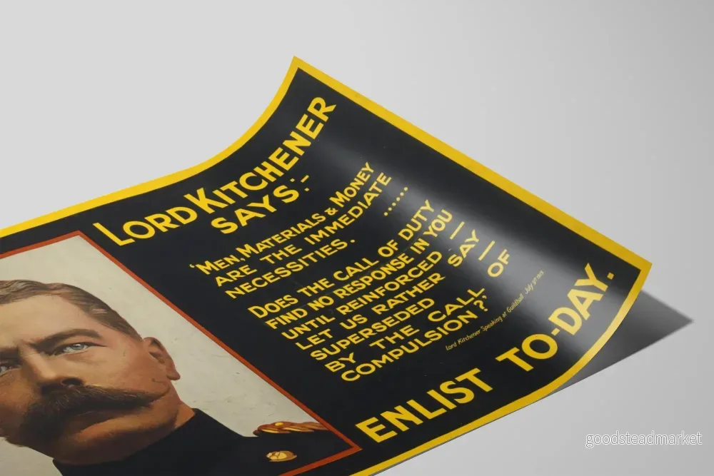 Väggposter i vintage stil Lord Kitchener Rekrytera Idag - Bild 2