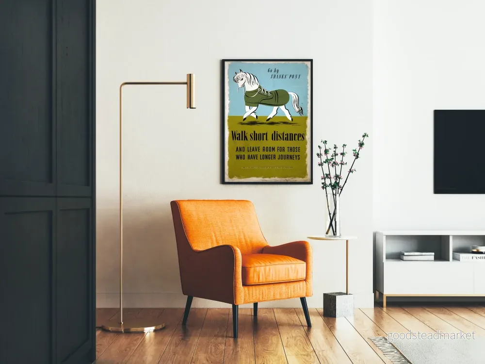 Vintageposter Go by Shanks' Pony väggdekoration - Bild 2
