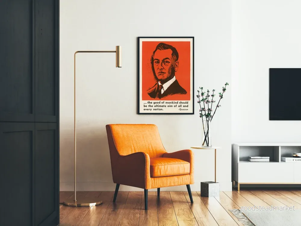 Dekorativ poster i vintage stil av Quezon för väggdekoration - Bild 2