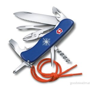 Victorinox fickkniv Skipper (18 funktioner, låsblad, snörband, kombitång, trådskärare) blå 7611160058485 Victorinox fickkniv Skipper (18 funktioner, låsblad, snörband, kombitång, trådskärare) blå 7611160058485