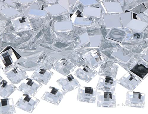 Dekorativa pärlor röd fyrkantig akryl 12x12mm. 500u.Ca. 8428885455913