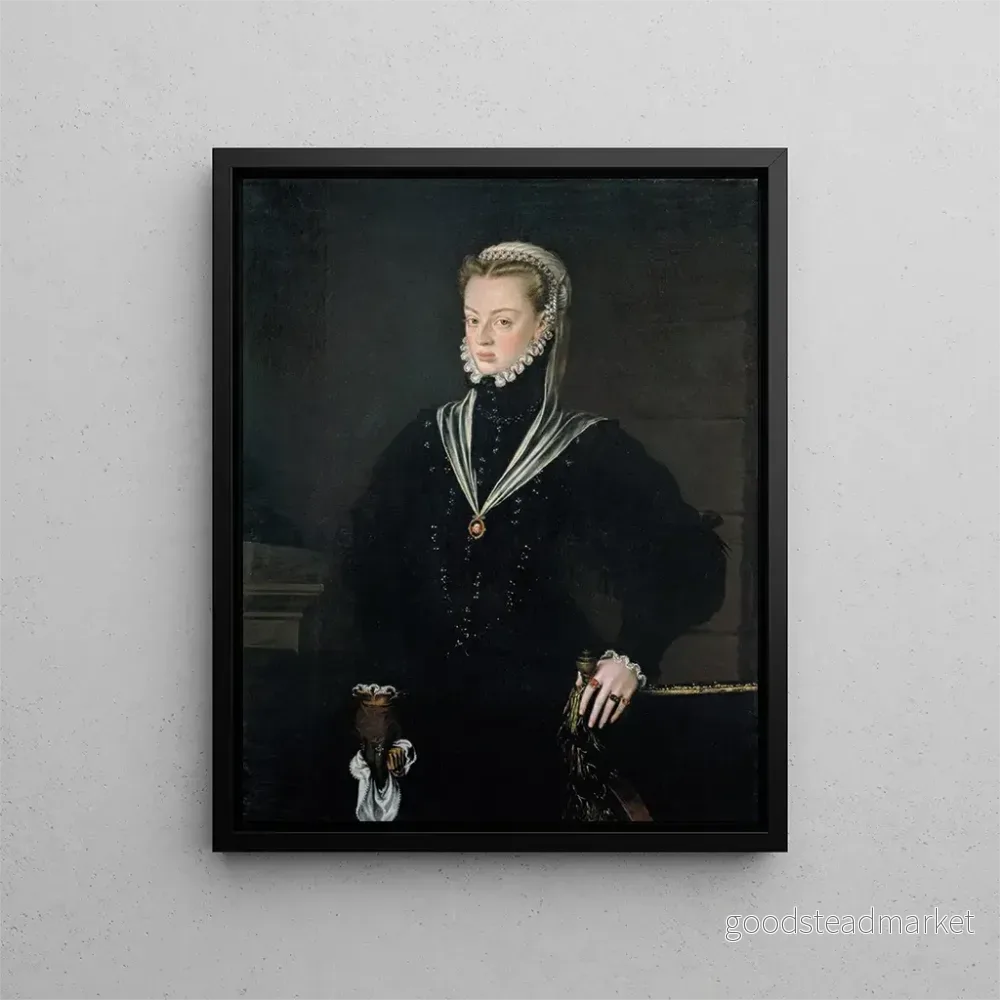 Målning av Juana d’Autriche, portugisiska prinsessa – Alonso Sánchez Coello | Konsttryck