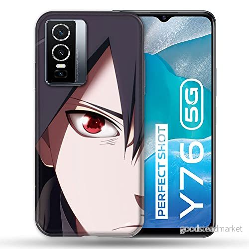 Fodral för Vivo Y76 5G Manga Naruto Sasuke ansikte 3614848292014