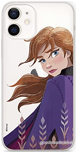 ERT GROUP mobiltelefonfodral för Apple Iphone 12 Mini originalt och officiellt licensierat Disney mönster Anna 002 Vit optimalt anpassad till formen på mobiltelefonen, gedeeltelijk transparant 5903537972848