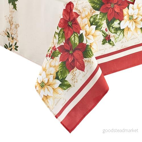 Elrene Home Fashions röd och vit julstjärna semester bordstablett set om 4, 33 cm x 48 cm, multi 739550331950