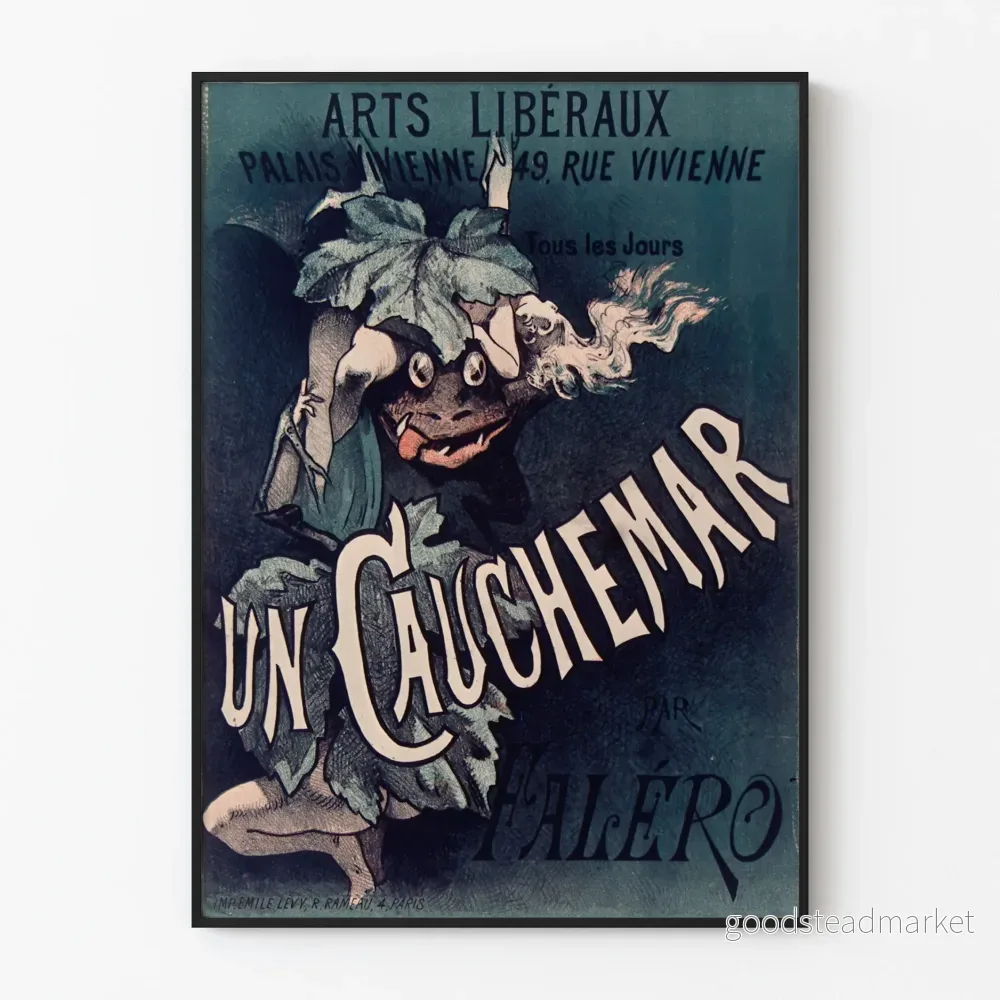Vintageposter Un Cauchemar – Konstnärlig väggdekoration Vintageposter Un Cauchemar – Konstnärlig väggdekoration