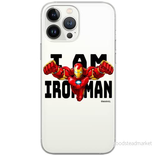 ERT GROUP mobiltelefonfodral för Xiaomi MI NOTE 10 / PRO originalt och officiellt licensierat Marvel mönster Iron Man 028 anpassad till formen på mobiltelefonen, gedeeltelijk transparant 5904805141508