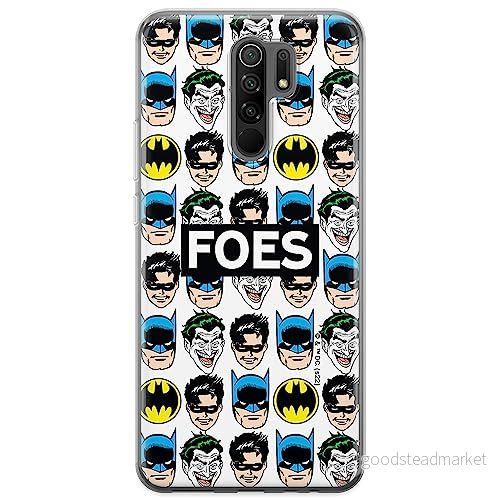 ERT GROUP mobiltelefonfodral för Xiaomi REDMI 9 originalt och officiellt licensierat DC mönster Batman 078 optimalt anpassad till formen på mobiltelefonen, gedeeltelijk transparant 5905131500397
