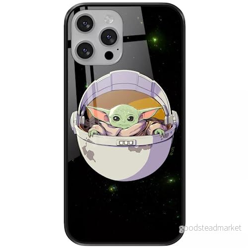 ERT GROUP mobiltelefonfodral för Apple Iphone 13 PRO MAX originalt och officiellt licensierat Star Wars mönster Baby Yoda 026 tillverkad av härdat glas, skyddsfodral 5904805867040