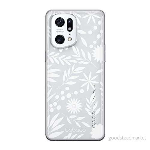 ERT GROUP mobiltelefonfodral för Oppo FIND X5 PRO originalt och officiellt licensierat Babaco mönster Flowers 023 optimalt anpassad till formen på mobiltelefonen, gedeeltelijk transparant 5905511411589