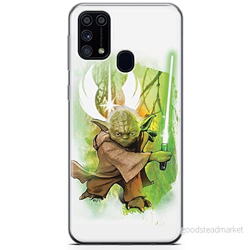 ERT GROUP mobiltelefonfodral för Samsung M31 originalt och officiellt licensierat Star Wars mönster Yoda 005 optimalt anpassad till formen på mobiltelefonen, fodral tillverkad av TPU plast 5904805479885