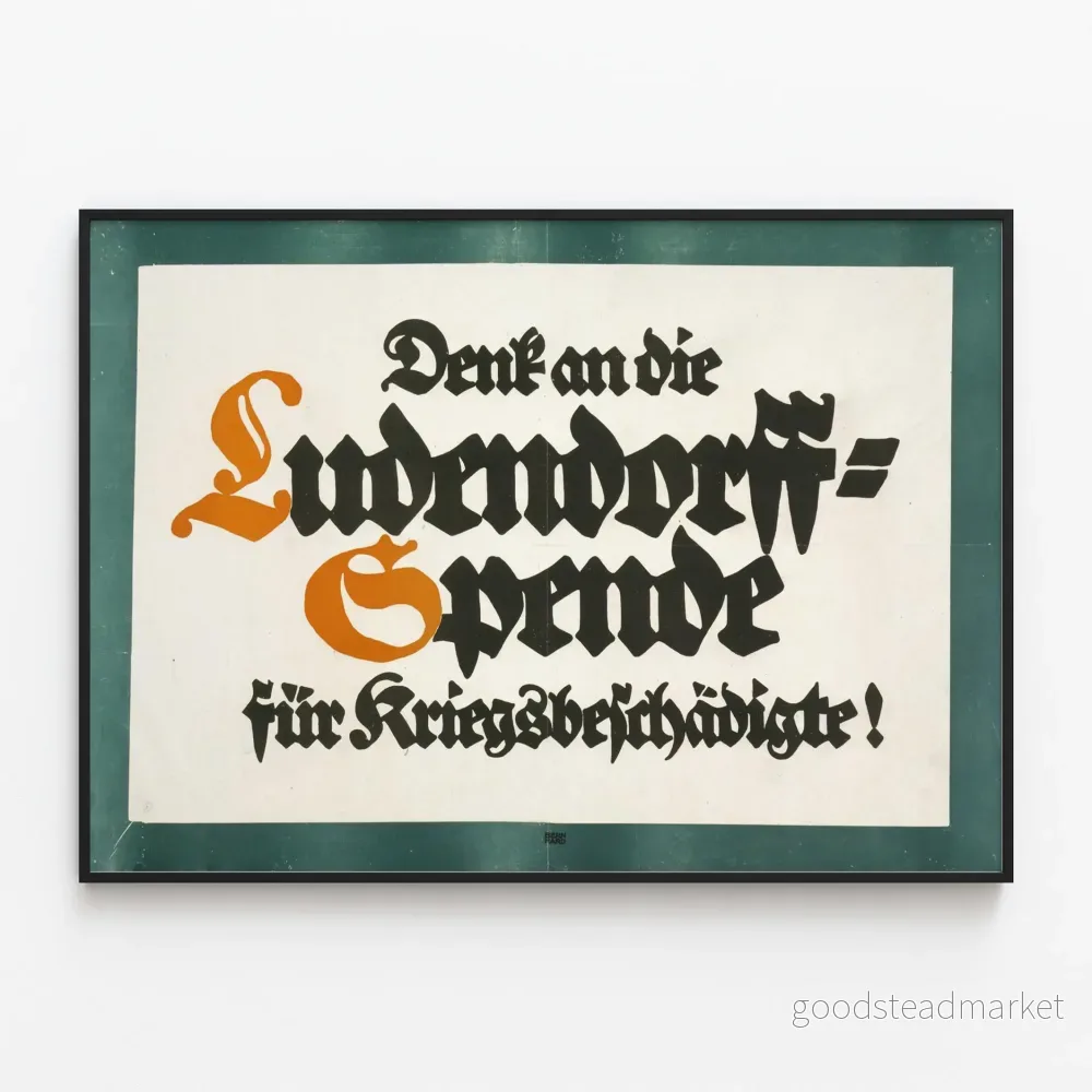 Vintageposter Ludendorff - Typografisk väggdekoration