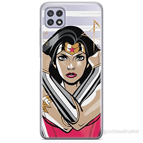 ERT GROUP mobiltelefonfodral för Samsung A22 5G originalt och officiellt licensierat DC mönster Wonder Woman 003 optimalt anpassad till formen på mobiltelefonen, gedeeltelijk transparant 5903932826494