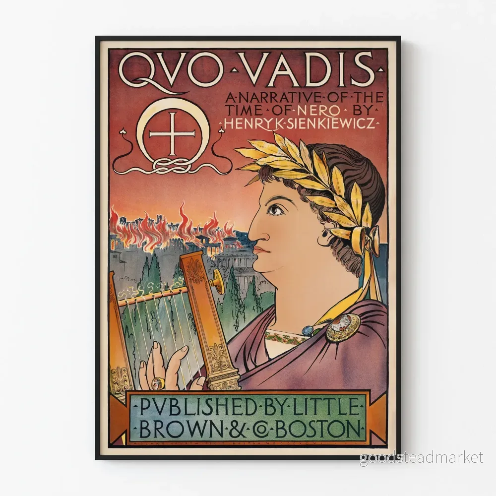 Dekorativ poster Quo Vadis, berättelse från Neros tid Dekorativ poster Quo Vadis, berättelse från Neros tid