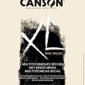 CANSON XL® Sand Grain, naturfärgat ritblock med sandpappersliknande yta, DIN A3, 40 ark, 160 g/m² 3148950021427