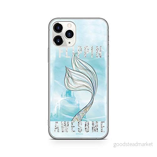 ERT GROUP mobiltelefonfodral för Apple Iphone 11 PRO originalt och officiellt licensierat Disney mönster Ariel 006 Vit optimalt anpassad till formen på mobiltelefonen, med glitter overflow effekt 5903537001340