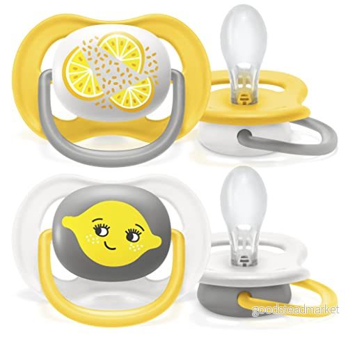 Philips Avent Ultra Air Dummy 618 månader, ortodontig, 0% BPA, 2 stycken, med steriliserings- och transportlåda, SCF080/18 8710103982401