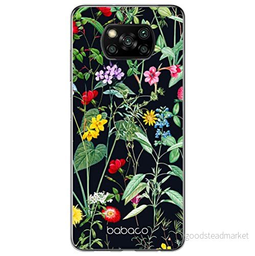 ERT GROUP mobiltelefonfodral för Xiaomi POCOPHONE X3 originalt och officiellt licensierat Babaco mönster Flowers 041 optimalt anpassad till formen på mobiltelefonen, fodral tillverkad av TPU plast 5905131313324