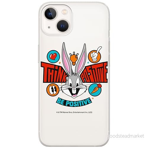 ERT GROUP mobiltelefonfodral för Iphone 13 originalt och officiellt licensierat Looney Tunes mönster Bugs 020 optimalt anpassad till formen på mobiltelefonen, gedeeltelijk transparant 5905795084028