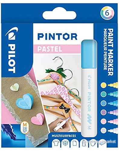 Pilot Pintor Kreativ Märkpenna - 6 stycken - Pastellfärger - Medium 1,4 mm 3131910517474