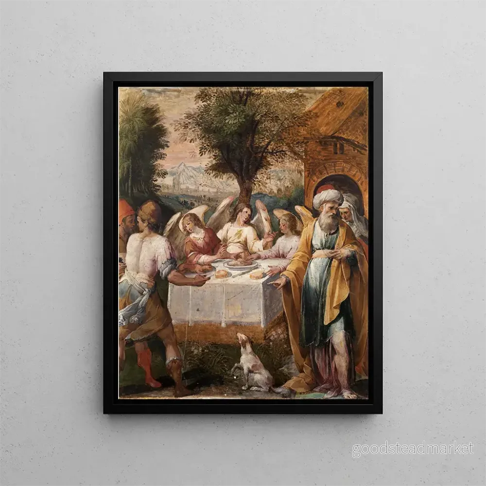 Målning Abraham och de tre änglarna – Avanzino Nucci Målning Abraham och de tre änglarna – Avanzino Nucci