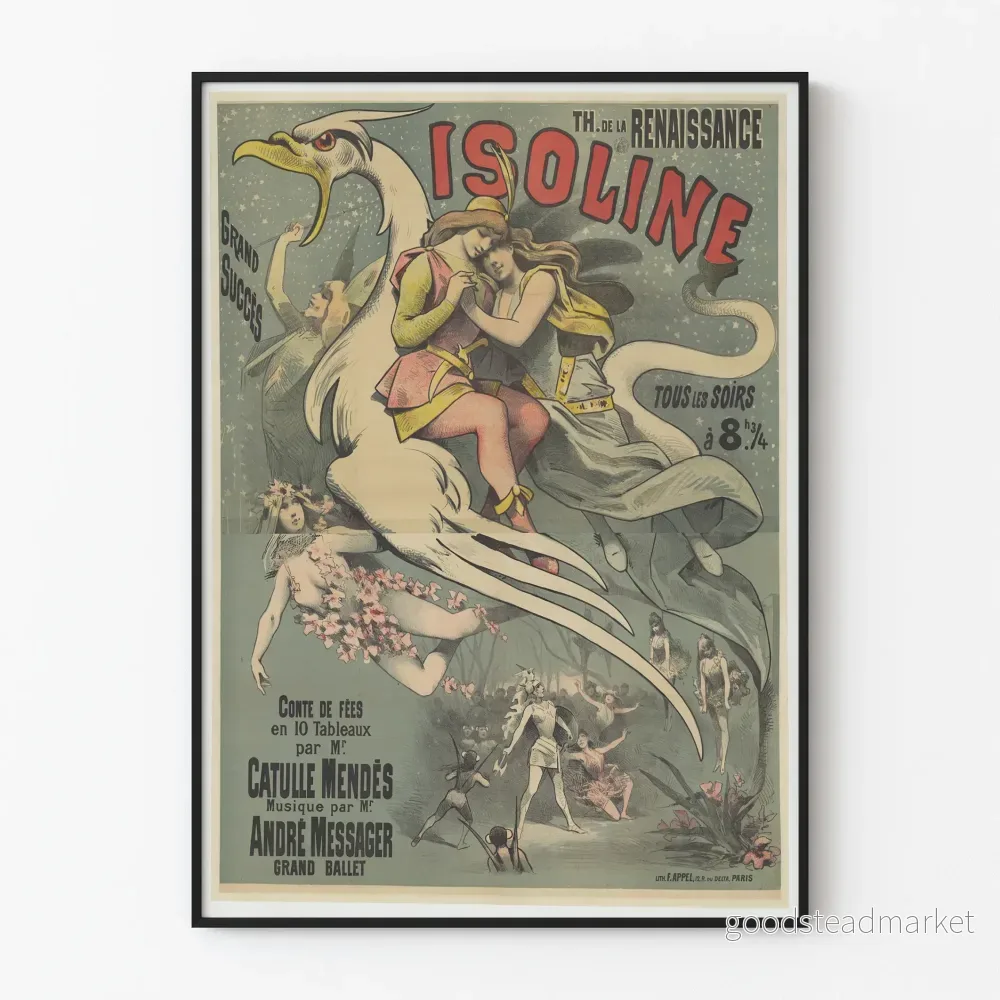 Vintageposter Isoline Théâtre de la Renaissance
