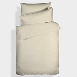 Bianca Plain Dyed Cream sängkläder set 105 cm 100% bomull percale 5607032156054