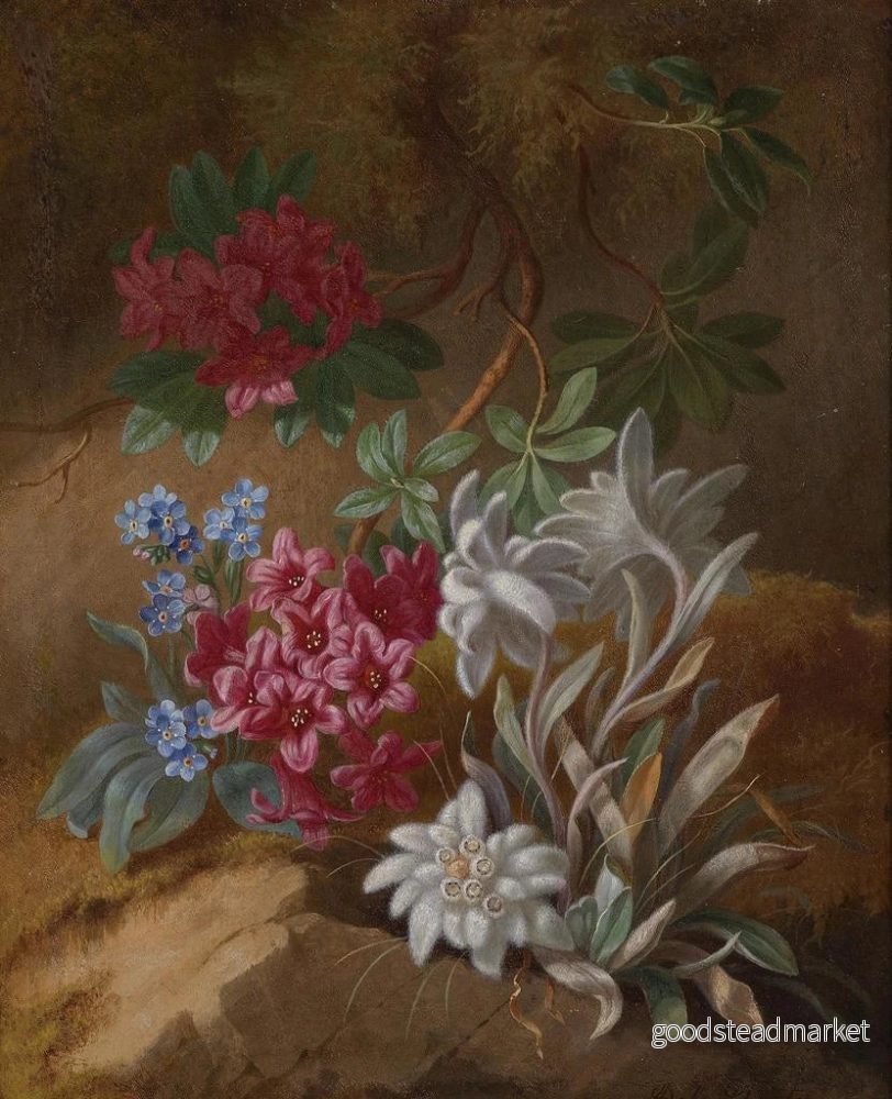 Målning Blommor från Alperna - Adèle Schuster | Konsttryck - Bild 2