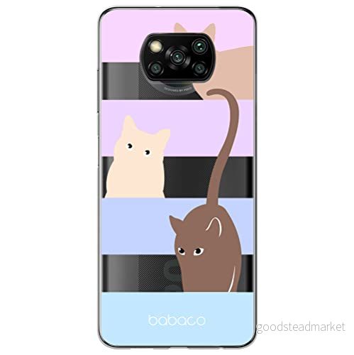 ERT GROUP mobiltelefonfodral för Xiaomi POCOPHONE X3 originalt och officiellt licensierat Babaco mönster Cats 014 optimalt anpassad till formen på mobiltelefonen, gedeeltelijk transparant 5905131068484