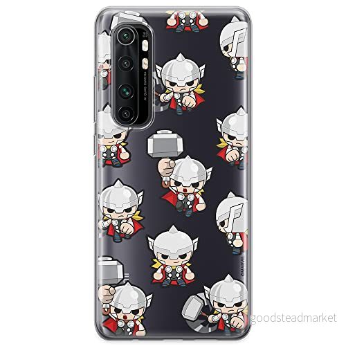 ERT GROUP mobiltelefonfodral för Xiaomi MI NOTE 10 Lite originalt och officiellt licensierat Marvel mönster Thor 007 optimalt anpassad till formen på mobiltelefonen, gedeeltelijk transparant 5904805166471