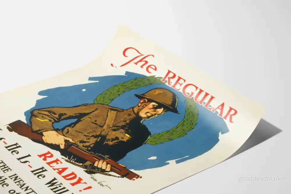 Vintage militärposter The Regular Ready - Bild 3
